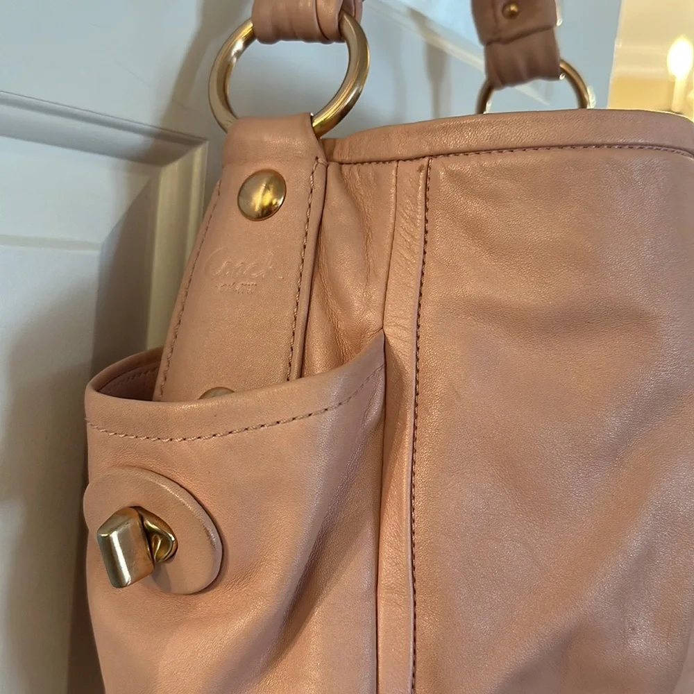 Coach Pink Leather Hobo bag w Gold colored Hardware - Picture 10 of 14